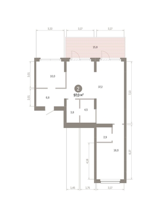 
  Продается 2-комн. квартира, 97 м², ЖК Лебедевский квартал, дом 1
. Фото 1.