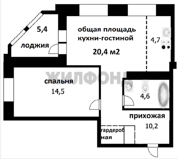 
  Продается 2-комн. квартира, 49.9 м², ЖК Аквамарин, дом 3
. Фото 40.