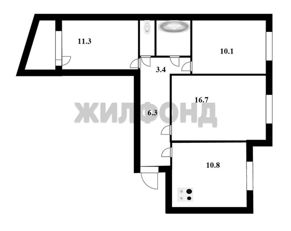 
  Продается 3-комн. квартира, 62.2 м², 25 лет Октября ул, д. 16
. Фото 1.