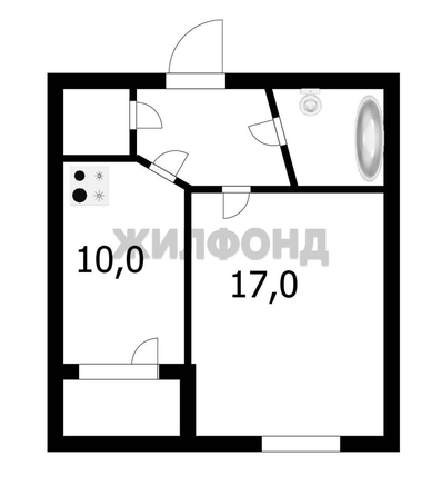 
  Продается 1-комн. квартира, 37.2 м², Сибиряков-Гвардейцев ул, д. 80
. Фото 11.
