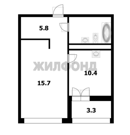 
  Продается 1-комн. квартира, 38.7 м², Владимира Заровного ул, д. 26
. Фото 18.
