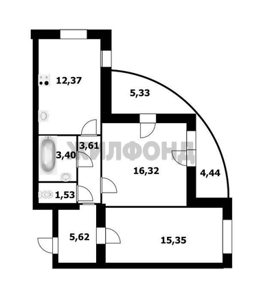 
  Продается 2-комн. квартира, 63.1 м², Декабристов ул, д. 10
. Фото 25.