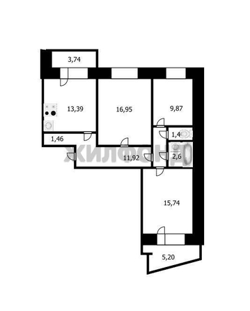 
  Продается 3-комн. квартира, 74.1 м², Приморская ул, д. 10/1
. Фото 22.