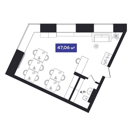 
  Продается универсальное помещение, 46.9 м², АО GAGARIN CITY (Гагарин Сити)
. Фото 2.