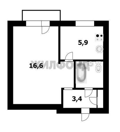 
  Продается 1-комн. квартира, 29.3 м², Зорге ул, д. 243
. Фото 1.
