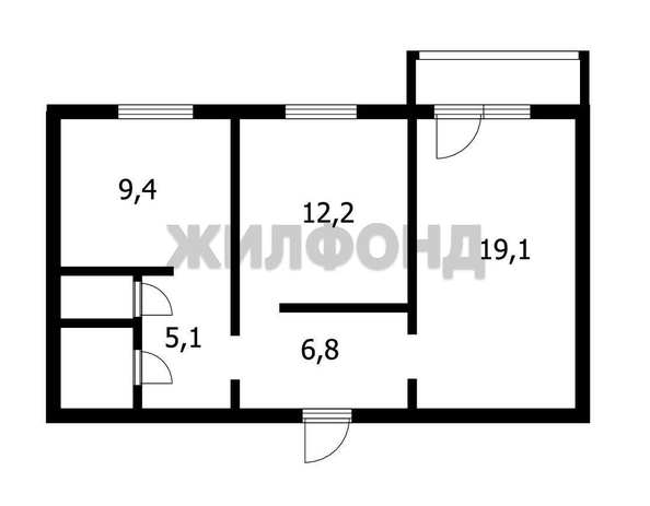 
  Продается 2-комн. квартира, 56.4 м², Ключ-Камышенское Плато ул, д. 14
. Фото 19.
