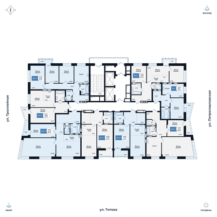 
  Продается 2-комн. квартира, 53.64 м², ЖК Салют, дом 1
. Фото 1.