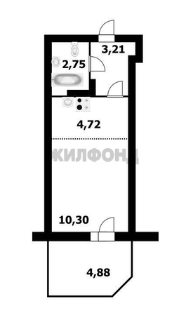 
  Продается студия, 22.4 м², ЖК Ельцовский, 1-2 б/с
. Фото 1.