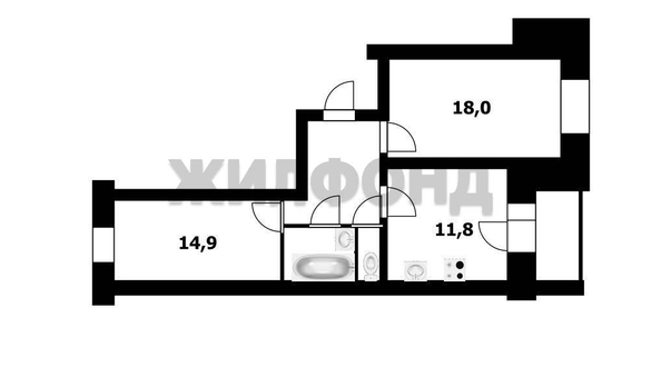 
  Продается 2-комн. квартира, 58.8 м², Северный мкр, д. 19
. Фото 12.