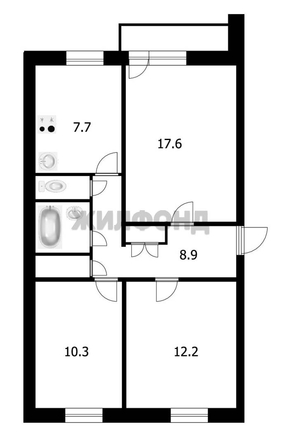 
  Продается 3-комн. квартира 61 м². Фото 18.