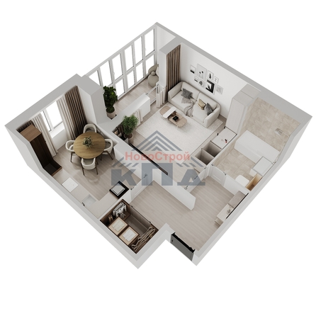 
  Продается 1-комн. квартира 43.97 м², в ЖК Два поэта. Фото 1.