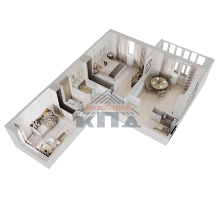 
  Продается 2-комн. квартира 66.41 м², в ЖК Два поэта. Фото 2.