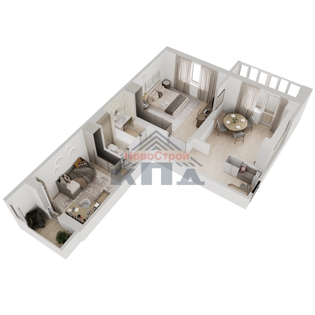
  Продается 2-комн. квартира 68.21 м², в ЖК Два поэта. Фото 3.