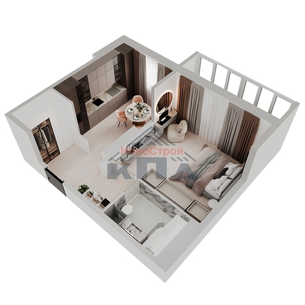 
  Продается 1-комн. квартира 42.7 м², в ЖК Два поэта. Фото 3.