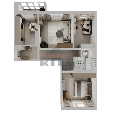 
  Продается 3-комн. квартира 82.3 м², в ЖК Два поэта. Фото 1.