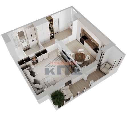 
  Продается 1-комн. квартира 43.46 м², в ЖК Два поэта. Фото 2.