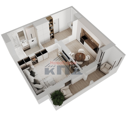 
  Продается 1-комн. квартира 43.68 м², в ЖК Два поэта. Фото 2.