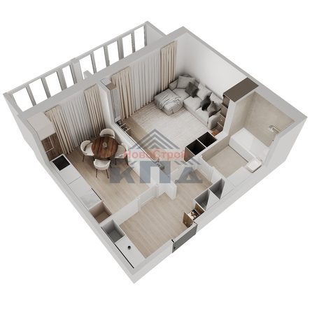 
  Продается 1-комн. квартира 43.68 м², в ЖК Два поэта. Фото 3.