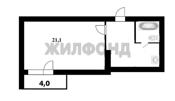 
  Продается 1-комн. квартира 35 м², в ЖК Покровский, блок-секция  3, 4, 5. Фото 12.