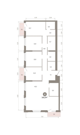 
  Продается 4-комн. квартира 143.3 м², в ЖК Город на озере. Фото 2.