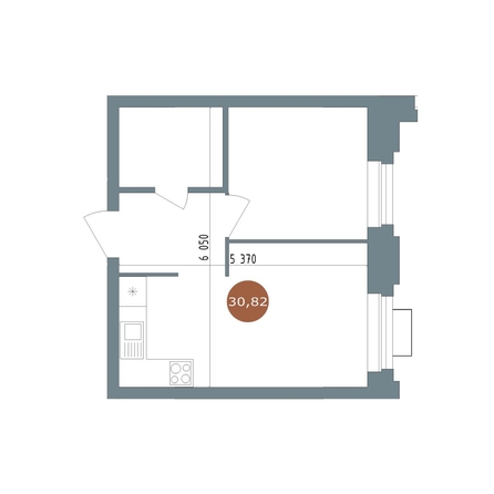 
  Продается 1-комн. квартира 30.7 м², в ЖК 19/56 Кварталы Телецентра, сек 2. Фото 1.