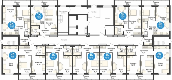
  Продается 2-комн. квартира 68.97 м², в ЖК Урбан Парк, дом 1. Фото 1.