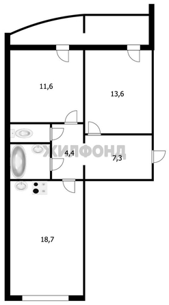 
  Продается 3-комн. квартира 65 м², в ЖК Родники, дом 2, серия Smart. Фото 21.