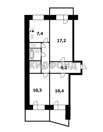 
  Продается 3-комн. квартира 60.3 м². Фото 17.