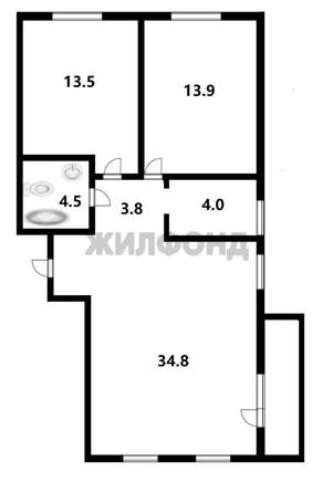 
  Продается 3-комн. квартира 74.1 м², в ЖК Пифагор. Фото 15.