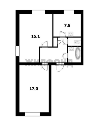
  Продается 2-комн. квартира 50.5 м². Фото 9.