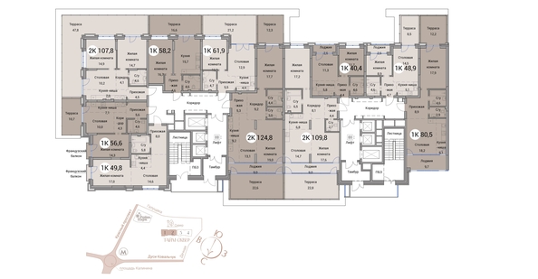 
  Продается 3-комн. квартира 107.8 м², в ЖК Тайм Сквер. Фото 19.