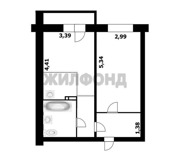 
  Продается 2-комн. квартира 42 м². Фото 9.