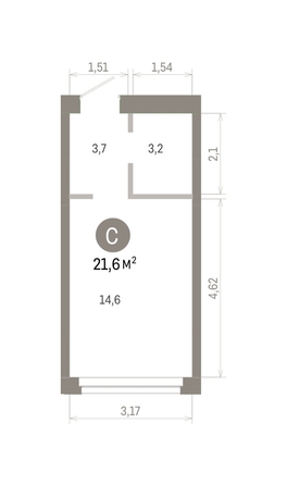 
  Продается студия 21.55 м², в ЖК Европейский берег, дом 45. Фото 1.
