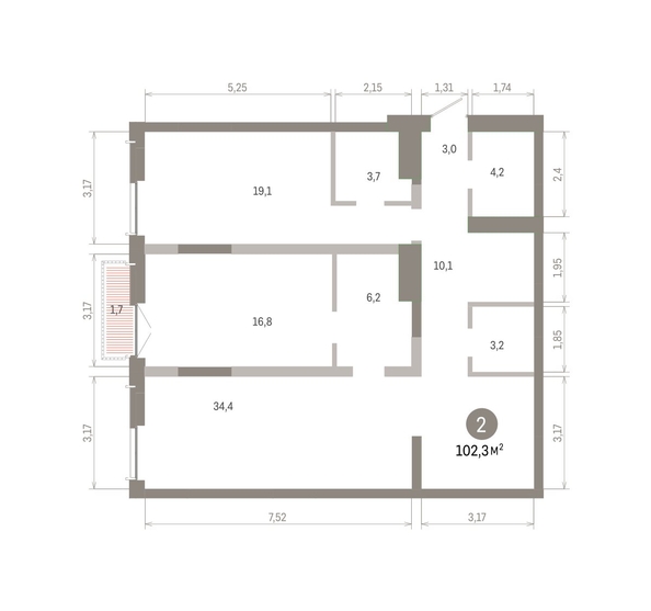 
  Продается 2-комн. квартира 102.29 м², в ЖК Европейский берег, дом 45. Фото 1.