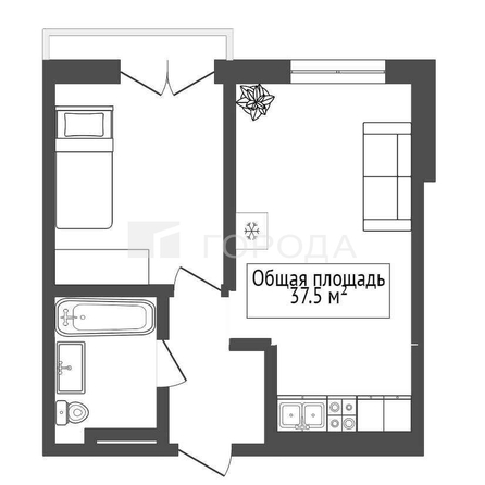 
  Продается 1-комн. квартира 37.5 м², в ЖК Дунаевский, дом 2. Фото 32.