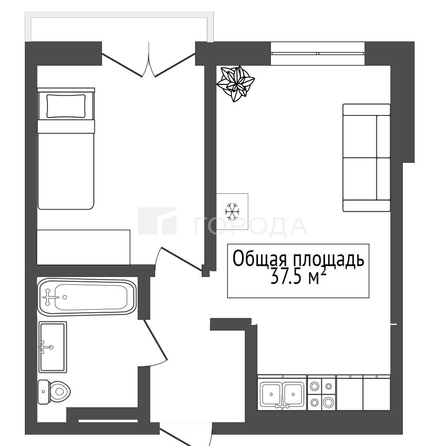 
  Продается 1-комн. квартира 37.5 м², в ЖК Дунаевский, дом 2. Фото 34.