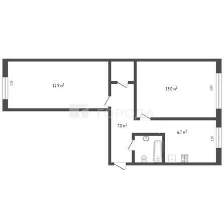 
  Продается 2-комн. квартира 43.2 м². Фото 23.
