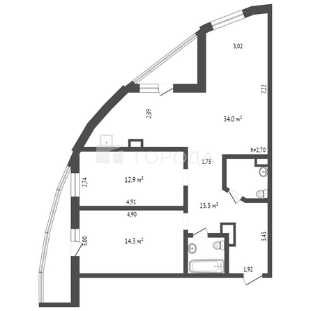 
  Продается 3-комн. квартира 92.6 м². Фото 28.
