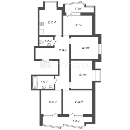 
  Продается 4-комн. квартира 110 м², в ЖК Коперник. Фото 9.