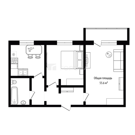 
  Продается 2-комн. квартира 55.6 м². Фото 50.