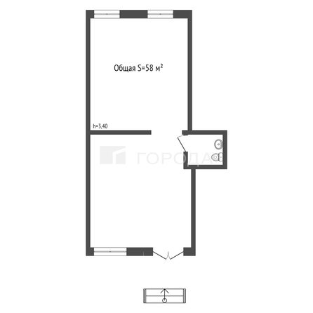 
  Сдается универсальное помещение 58 м². Фото 18.