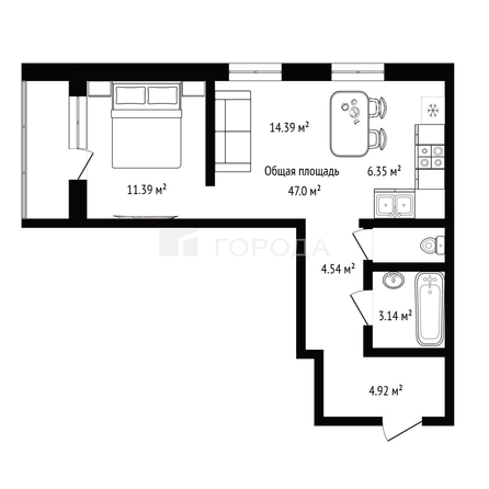 
  Продается 2-комн. квартира 47 м², в ЖК Сокольники, стр 3. Фото 31.