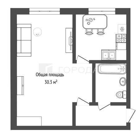 
  Продается 1-комн. квартира 30.3 м². Фото 16.