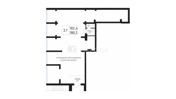 
  Продается офис 188.3 м², в ЖК Ежевика. Фото 2.