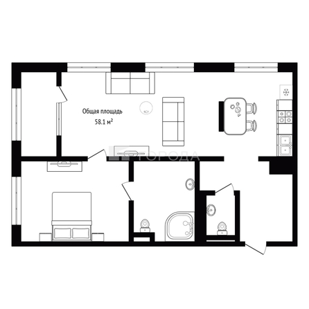 
  Продается 2-комн. квартира 58.1 м², в  Дом Нобель. Фото 32.