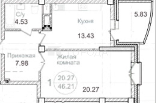 
  Продается 1-комн. квартира 52 м². Фото 18.