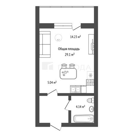 
  Продается студия 29.1 м². Фото 23.