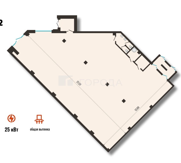 
  Продается торговая площадь 405.07 м², в ЖК Академия, дом 1. Фото 2.