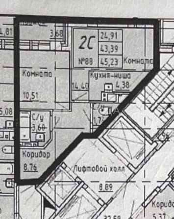 
  Продается 1-комн. квартира 45 м², в ЖК Дом на шамшиных. Фото 13.