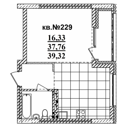 
  Продается студия 39.55 м², в ЖК  Римский квартал, 2 очередь. Фото 3.